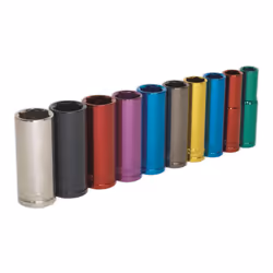 Sealey Deep Socket Set Premier Multi Coloured 3/8" Sq Drive 10pc AK285D