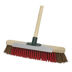 Sealey Heavy-Duty Stiff/Hard Bristle Broom with Scraper 16"(405mm) BM16SC