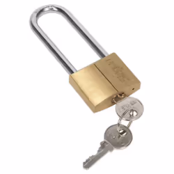 Sealey Siegen Brass Body Padlock with Brass Cylinder Long Shackle 40mm S0989