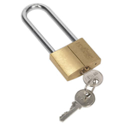Sealey Siegen Brass Body Padlock with Brass Cylinder Long Shackle 40mm S0989