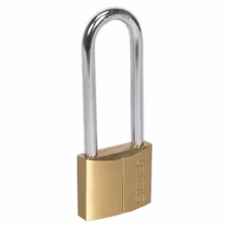Sealey Siegen Brass Body Padlock with Brass Cylinder Long Shackle 40mm S0989