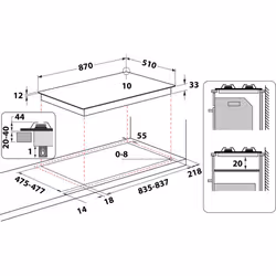 Hotpoint PHC 961 TS/IX/H Stainless steel Built-in 87 cm Gas 6 zone(s) - Additional view 4