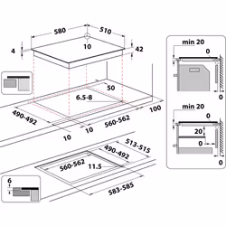 Hotpoint HR 612 C H Black Built-in 58 cm Ceramic 4 zone(s) - Additional view 4