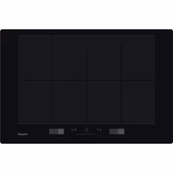 Hotpoint ACP 778 C/BA, Black, Built-in, 77 cm, Zone induction hob, Glass-ceramic, 8 zone(s)