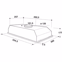 Hotpoint PCT 64 F L SS Cooker hood built-under 224 m³/h class F Stainless steel - Additional view 5