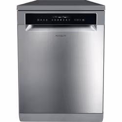 Hotpoint HFP 5O41 WLG X UK, Freestanding, Full size (60 cm), Stainless steel, Black, Touch, LED