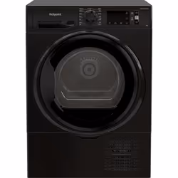 Hotpoint H3 D81B UK, Freestanding, Front-load, Condensation, Black, Rotary, 1.5 m
