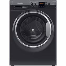 Hotpoint 8kg Washing Machine Freestanding Black With 1600rpm & Woolcare, Front-load, 8 kg, A, 81 dB, 1600 RPM, C