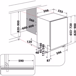 Hotpoint Integrated Dishwasher H2I HKD526 UK - Additional view 4