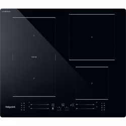 Hotpoint TS 8660C CPNE, Black, Built-in, 59 cm, Zone induction hob, Glass, 4 zone(s)