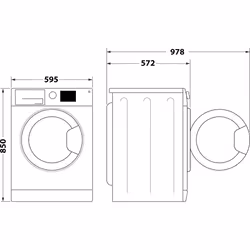 Hotpoint Freestanding Washing Machine NSWE 7469 WS UK - Additional view 5