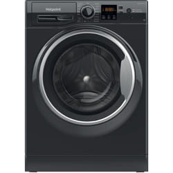 Hotpoint 9kg Washing Machine Black Freestanding With Steam & Woolcare