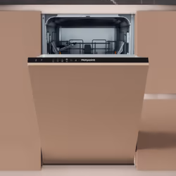 Hotpoint HP2IE10CS80UK, Fully built-in, Slimline (45 cm), Black, Buttons, 1.3 m, 1.55 m