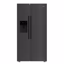 Hotpoint HPG26574WXBR5UK, Freestanding, American door, Graphite, Grey, Silver, Stainless steel, Touch, LED, On door