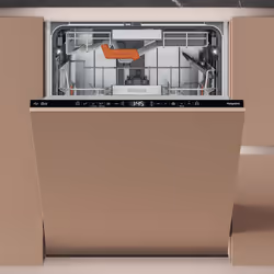 Hotpoint Integrated Dishwasher H8IA115M4TUS UK, Fully built-in, Full size (60 cm), Black, Touch, 1.3 m, 1.55 m