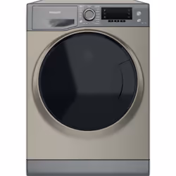 Hotpoint NDD 10748 GDA UK, Front-load, Freestanding, Graphite, Left, Buttons, Rotary, LCD
