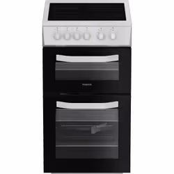 Hotpoint HTE5VCW, White, Rotary, White, Metal, Metal, Front
