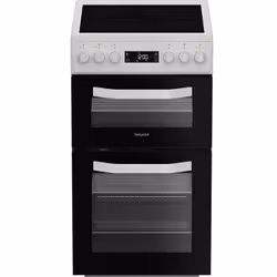 Hotpoint HDE5VDCW, White, Buttons, Rotary, White, Metal, Metal, Front