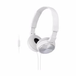 Sony Headphones MDR-ZX310AP Foldable Stereo Headset Earphones-White. With Mic