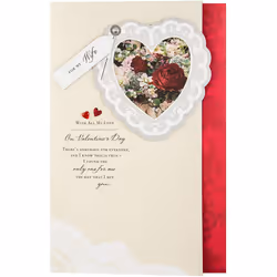 Hallmark Valentine Card for Wife  - 3-fold Traditional Design