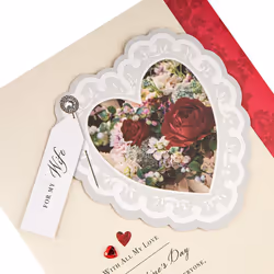Hallmark Valentine Card for Wife  - 3-fold Traditional Design