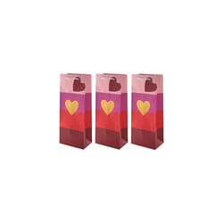 Love Hearts Bottle Bag Bundle - 3 Bags in 1 Contemporary Design Pink & Red 25569932