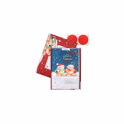 Boxed Christmas Card for FiancÃ©e - Cute Forever Friends Winter Love Design