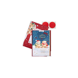 Boxed Christmas Card for FiancÃ©e - Cute Forever Friends Winter Love Design