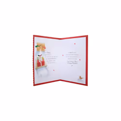 Boxed Christmas Card for FiancÃ©e - Cute Forever Friends Winter Love Design