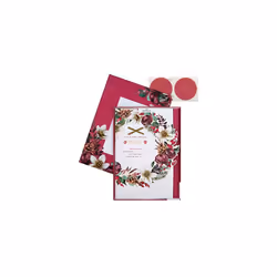 Boxed Christmas Card for Mum - Traditional Wreath and Verse Design