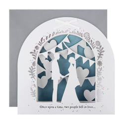 3D Wedding Card - Contemporary 'Once Upon a Time' Design