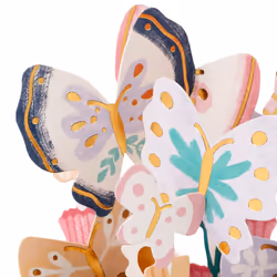 Mothers Day Card - 3D Mini Pop-Up Florals & Butterflies Design