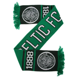 Celtic FC Official Nero Knitted Football Crest Supporters Scarf