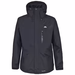 Trespass Mens Corvo Hooded Full Zip Waterproof Jacket/Coat - S, Black
