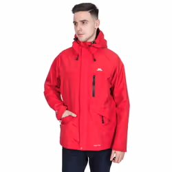 Trespass Mens Corvo Hooded Full Zip Waterproof Jacket/Coat - S, Red