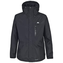Trespass Mens Corvo Hooded Full Zip Waterproof Jacket/Coat - XXL, Black