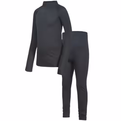 Trespass Kids Unisex Unite360 Thermal Base Layer Set (Top And Bottoms) - 5/6 Years, Black