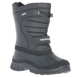 Trespass Kids Unisex Dodo Water Resistant Snow Boots - 1 Youth UK, Black