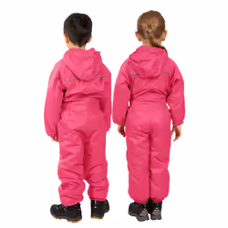 Trespass Kids Unisex Dripdrop Padded Waterproof Rain Suit - 7/8 Years, Gerbera