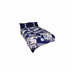 FC ChildrensKids Official Patch Football Crest Duvet Set Double NavyWhite