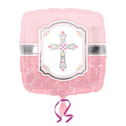 Amscan 18 Inch Boys/Girls Communion Blessings Square Foil Balloon