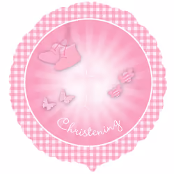 Amscan 18 Inch Baby Boys/Girls Christening Booties Circular Foil Balloon