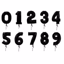 Amscan Black Supershape Number Balloons