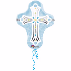 Amscan Supershape Cross Balloon - One Size, Blue