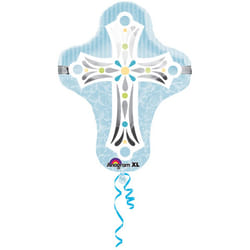 Amscan Supershape Cross Balloon - One Size, Blue