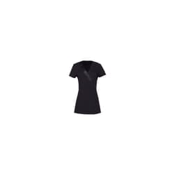 Black  Rose Beauty And Spa Wrap Satin Trim Tunic Premier Size 22