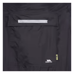 Trespass Qikpac Unisex Hooded Waterproof Packaway Poncho - S, Black