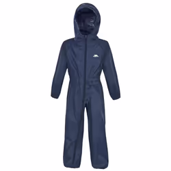 Trespass Childrens/Kids Button Waterproof Rain Suit - 9/10 Years, Navy Blue