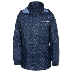 Trespass Childrens Unisex Totam Zip Up Packaway Waterproof Jacket - 2/3 Years, Navy Dot