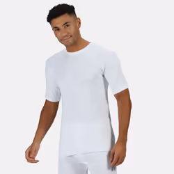 Regatta Mens Thermal Underwear Short Sleeve Vest / T-Shirt - L, White